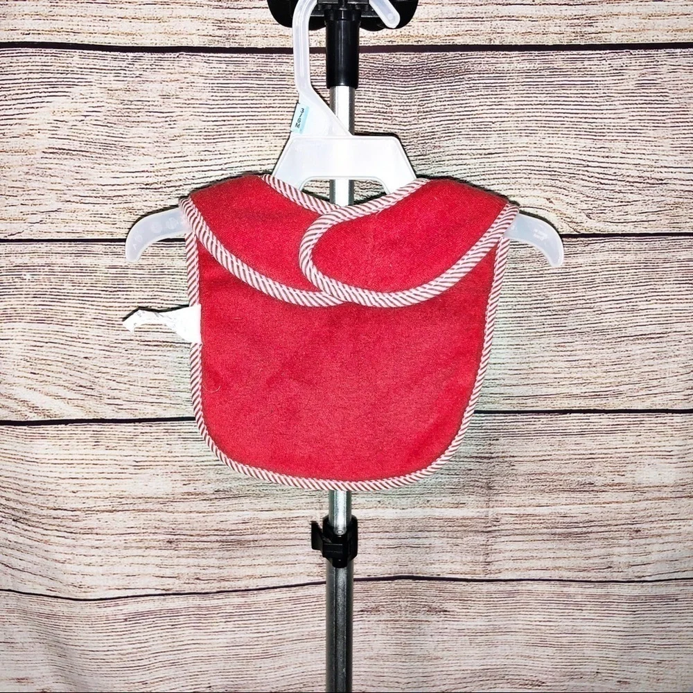 My First Christmas Red Reindeer bib by Hamco